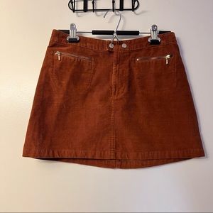Abercrombie & Fitch tan corduroy mini skirt